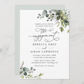 ユエレガント素朴ーカリ婚約 招待状 (正面/裏面)