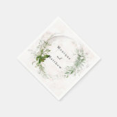 ユエレガント素朴ーカリ赤面ピ結婚ンク スタンダードカクテルナプキン (角)