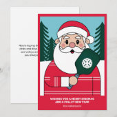 ユカイなピックルボール クリスマス サンタ あなたのカスタムテキスト (正面/裏面)