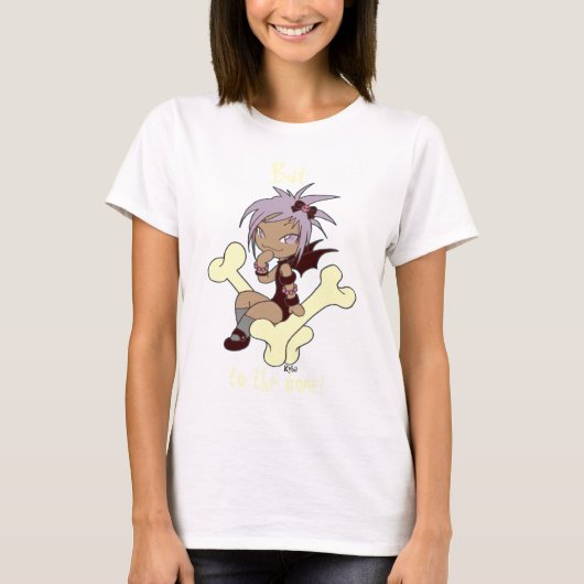 ユキの「骨へのこうもり」シャツ Tシャツ (正面)