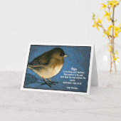 ユキヒメドリの鳥が付いている勇気付けられるカード カード (黄色い花)