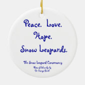 ユキヒョウおよび星 セラミックオーナメント (裏面)