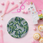 ユキヒョウとユリの谷 ペーパープレート (パーティー)