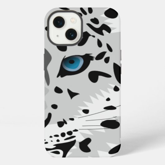 ユキヒョウのアニメ iPhoneケース (裏面)