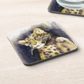 ユキヒョウのコルクコースター コースター (左側)