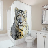 ユキヒョウのシャワーカーテン シャワーカーテン (インサイチュ)