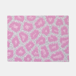 ユキヒョウのスタイル-銀製のピンク ドアマット