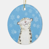 ユキヒョウのセラミッククリスマスツリー装飾 セラミックオーナメント (左)