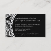 ユキヒョウのプリントのヘアーサロン用具(カスタム) 名刺 (裏面)