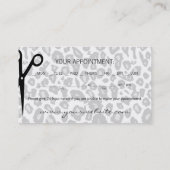 ユキヒョウのプリントの毛及び美しいのアポイントメントカード 予約カード (裏面)