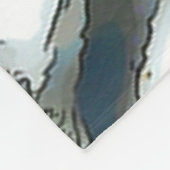 ユキヒョウのベビーの水彩画の芸術のフリースブランケット フリースブランケット (角)