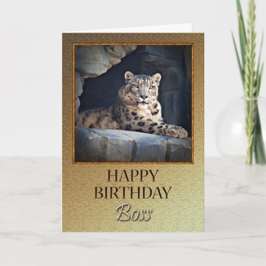 ユキヒョウのボス誕生日のために カード (正面)
