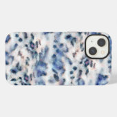 ユキヒョウの動物柄 スキン パターン  iPhoneケース (裏面横)