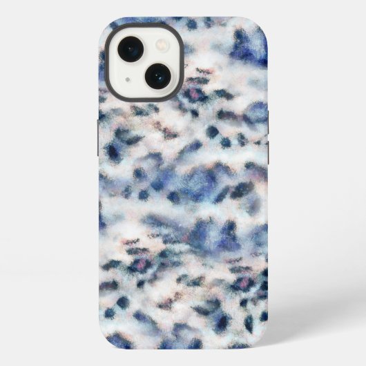 ユキヒョウの動物柄 スキン パターン  iPhoneケース (裏面)