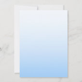 ユキヒョウの威厳のある冬の青い目の捕食者 招待状 (裏面)