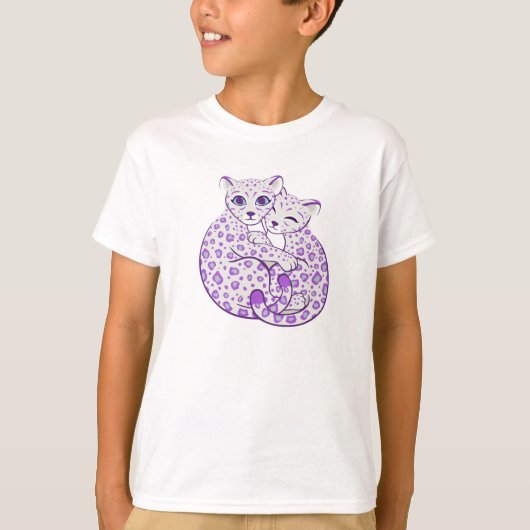 ユキヒョウの子どもが小さな芸術 Tシャツ (正面)