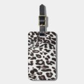 ユキヒョウの毛皮 ラゲッジタグ (正面縦)