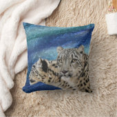 ユキヒョウの生息地の野性生物の枕 クッション (ブランケット)