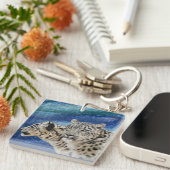 ユキヒョウの生息地 キーホルダー (正面右)