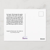 ユキヒョウを励ます「激しいのは美しい」 ポストカード (裏面)