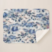 ユキヒョウアニマルプリントの肌の模様 シェルパブランケット (正面(横))