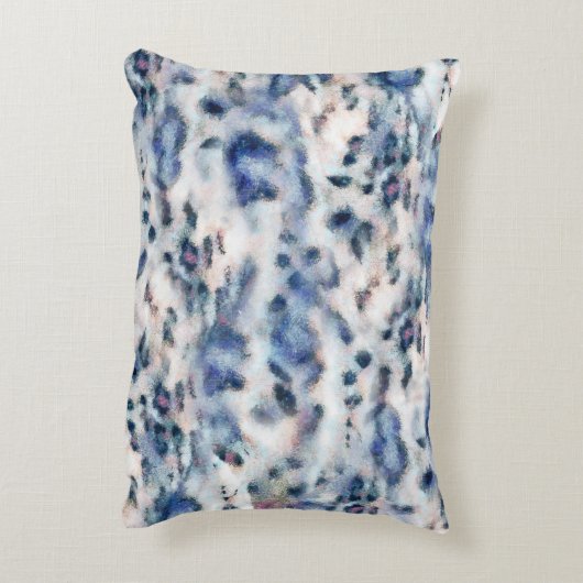 ユキヒョウアニマルプリントスキンパターン アクセントクッション (裏面(縦))