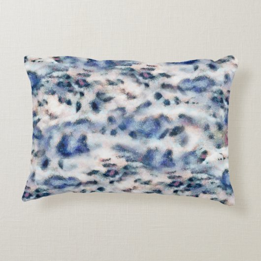 ユキヒョウアニマルプリントスキンパターン アクセントクッション (裏面)