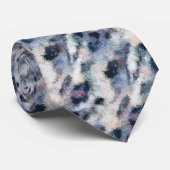 ユキヒョウアニマルプリントスキンパターン ネクタイ (ロール)
