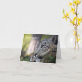 ユキヒョウサンキューカード カード (黄色い花)