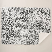 ユキヒョウパターン シェルパブランケット (正面(横))