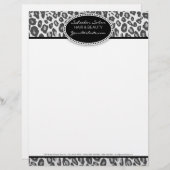 ユキヒョウプリントカスタムヘア&美しいレターヘッド レターヘッド (正面/裏面)