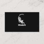 ユキヒョウペイズリーベンガルキャットヨガストレッチ 名刺 (正面)