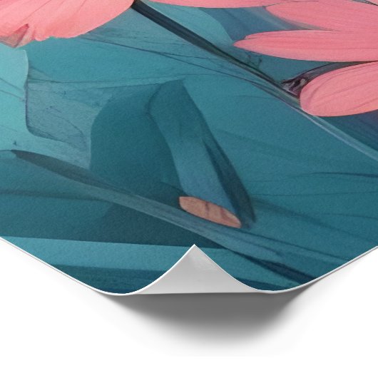 ユキヒョウヴィンテージ動物自然シティフォレストアート ポスター (角)