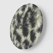 ユキヒョウ丸ローマ数字時計 ラージ壁時計 (傾斜)