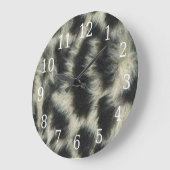 ユキヒョウ丸時計 ラージ壁時計 (傾斜)