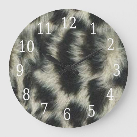 ユキヒョウ丸時計 ラージ壁時計 (正面)