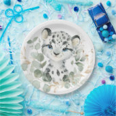 ユキヒョウ冬季オーネダーランド北極緑 ペーパープレート (パーティー)