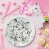 ユキヒョウ冬季オーネダーランド北極緑 ペーパープレート (パーティー)