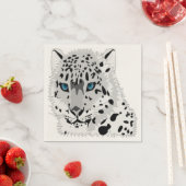 ユキヒョウ動物 スタンダードカクテルナプキン (インサイチュ)