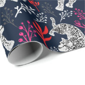 ユキヒョウ包装紙 ラッピングペーパー (ロールコーナー)