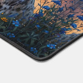 ユキヒョウ城サンライズ反射 デスクマット (コーナー)