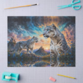 ユキヒョウ城サンライズ反射 薄葉紙 (クラフト)