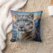 ユキヒョウ山バレーサンセット クッション (ブランケット)