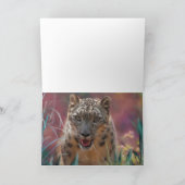 ユキヒョウ春の花 カード (内部)