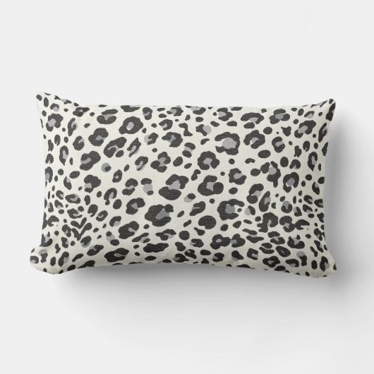 ユキヒョウ柄ピロー ランバークッション (正面)