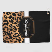 ユキヒョウ柄 ゴルフタオル (横)