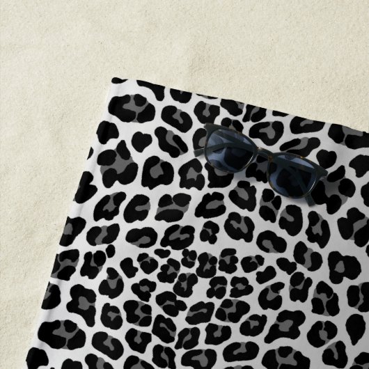 ユキヒョウ柄 ビーチタオル (インサイチュ)