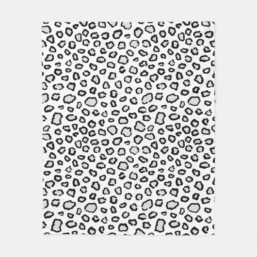 ユキヒョウ柄 フリースブランケット (正面)