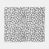 ユキヒョウ柄 フリースブランケット (正面(横))