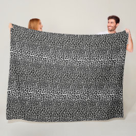 ユキヒョウ柄 フリースブランケット